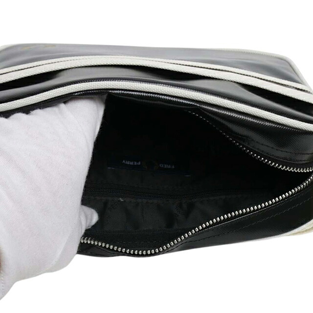 フレッドペリー FRED PERRY Classic Mini Shoulder Bag ショルダーバッグ l2168-d57 ユニセックス Black Ecru