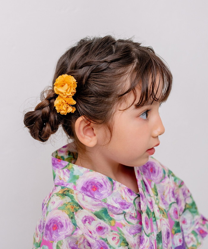 ヘアクリップ お花 2個セット 通販 日本製 Rora キャサリン 髪留め 髪飾り 子供 女の子 キッズ フラワー お団子 かわいい おしゃれ 可愛い 浴衣 夏祭り 甚平 ヘアアクセサリー フォーマル 結婚式 発表会 入学式 卒園式 キッズファッション
