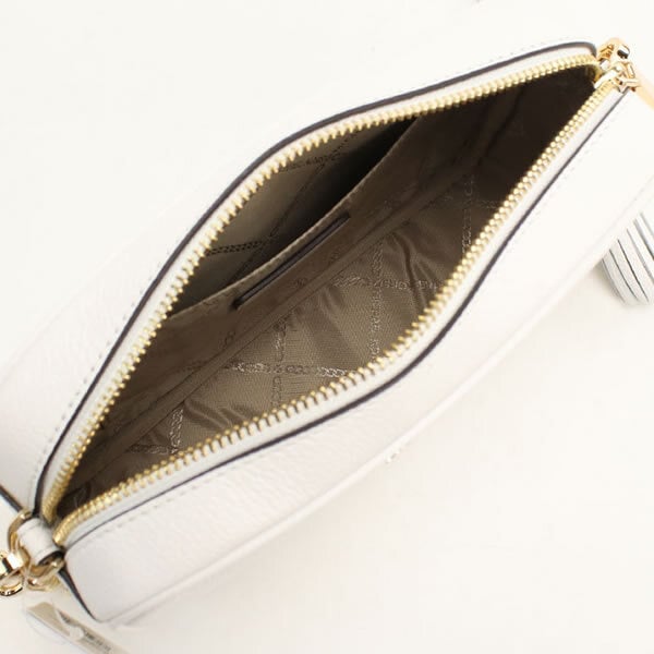 マイケルコース MICHAEL KORS ショルダーバッグ 32F7GGNM8L 085 JET SET 斜め掛け レザー ホワイト OPTIC WHITE