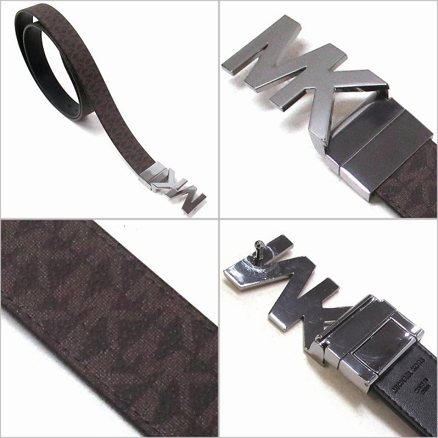 MICHAEL KORS マイケルコース アウトレット MK シグネチャー リバーシブル メンズ ベルト 36S1LBLY1B BROBLK