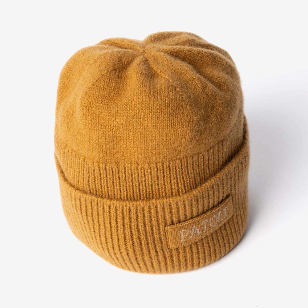 パトゥ PATOU WOOL CASHMERE BEANIE ウール カシミア ビーニー AC0788041 ニット帽 ロゴ レディース 帽子