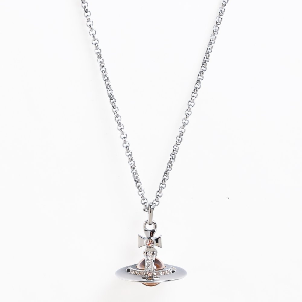 ヴィヴィアンウエストウッド Vivienne Westwood ネックレス ペンダント NEW TINY ORB タイニーオーブ レディース シルバー ライトピーチ 6302009702P762 ジュエリー 送別会 誕生日 結婚祝い 結婚式 彼氏 息子 夫 男性 高級 父の日 母の日【スペシャルラッピング660円(別売り)】 即日発送 彼氏 財布 バレンタイン