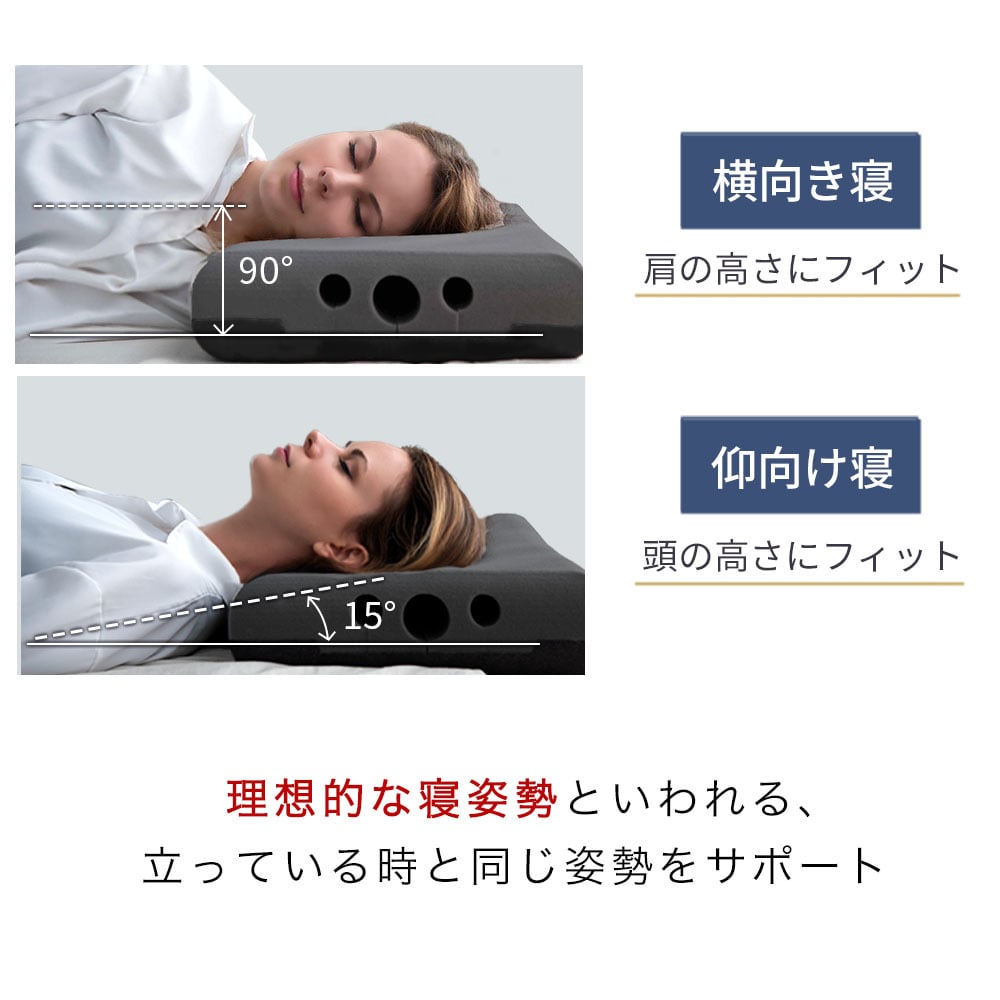 枕 まくら 無重力枕 炭眠 スミミン 泡枕 GUTNAP 活性炭配合 NASA開発素材配合 公式 質の良い睡眠 消臭 ウレタン 低反発 いびき対策枕 いびき防止 通気性抜群  60cm×37cm 仰向け 横寝 ストレートネック 新生活