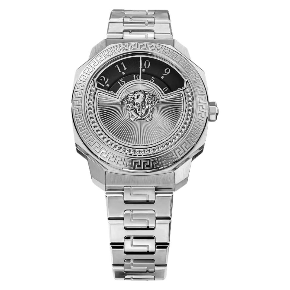 ヴェルサーチェ 腕時計 メンズ レディース ブラック シルバー 38mm VERSACE DYLOS ディロス スイス製 ユニセックス メンズ腕時計 高級 ブランド おしゃれ プレゼント ギフト 成人 卒業 入学