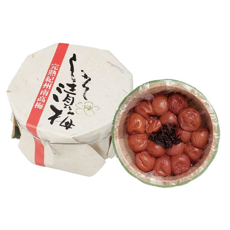 完熟 紀州南高梅 しそ梅400g木樽入 (4034-40) [お中元][お歳暮] ※送料無料(北海道・沖縄・離島への配送不可)