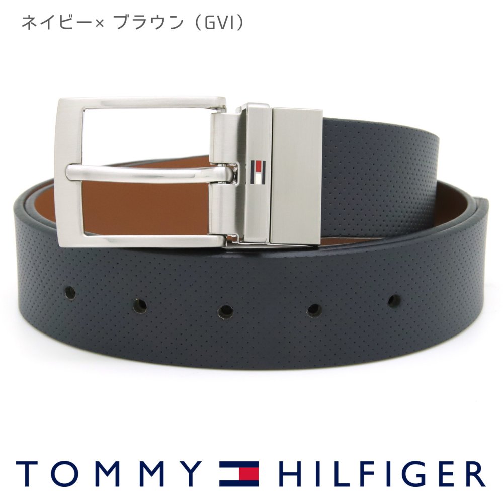 トミーヒルフィガー メンズベルト リバーシブル レザー 回転式バックル TOMMY HILFIGER ブランド ベルト メンズ ブラック バーガンディ ネイビー ブラウン AM0AM14566 選べる2カラー 【ラッピング無料 誕生日 お祝い プレゼント ギフト 贈り物】 送料無料