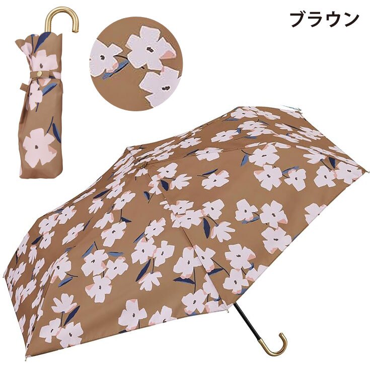 wpc. フェリシティフラワー mini ミニ 花柄 フラワー 折り畳み傘 雨傘 晴雨兼用 定形外 送料無料 日傘 傘 UVカット 2522-016-002 撥水 軽量 wpc