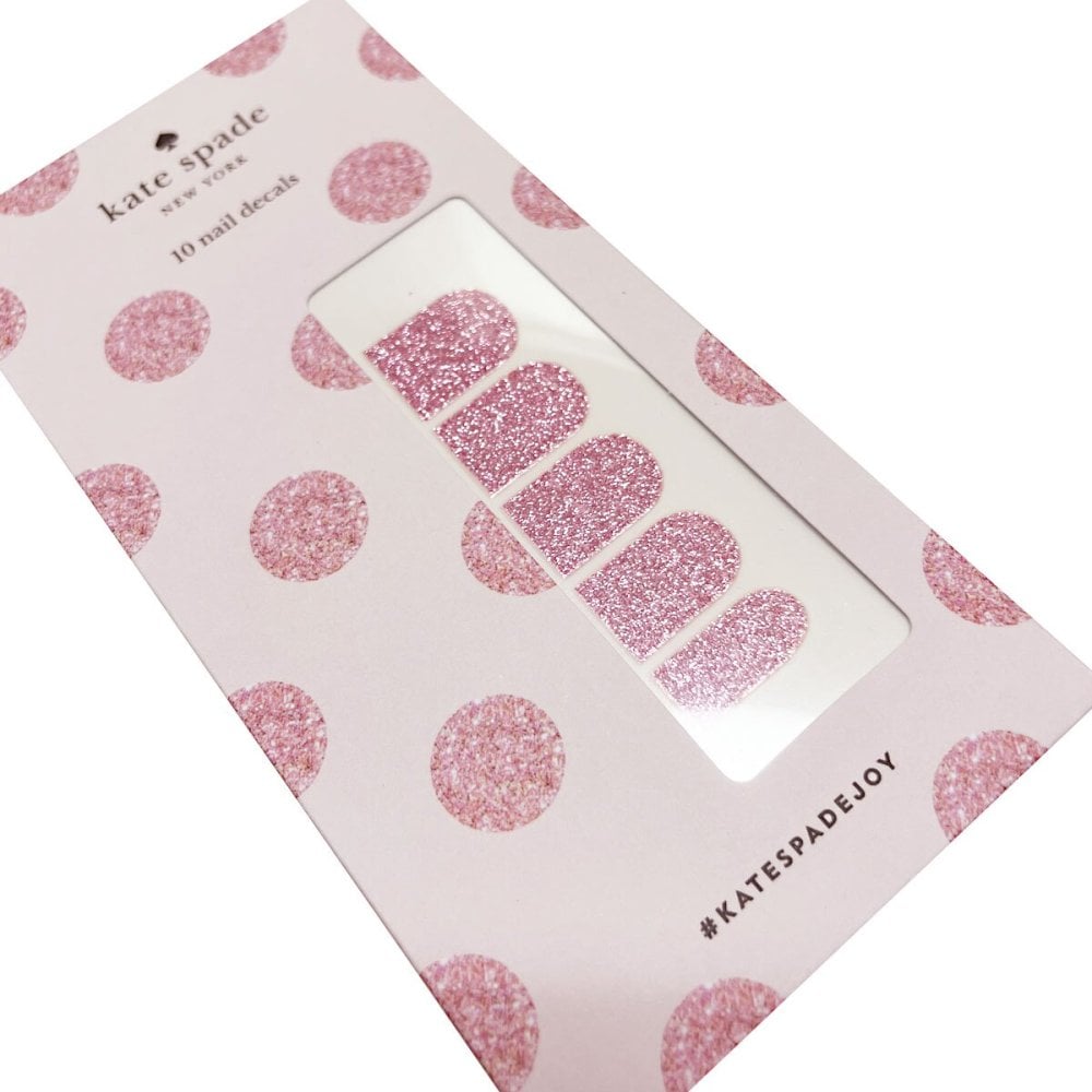 ケイトスペード ニューヨーク kate spade NEW YORK ネイルシール ネイル アート 10 nail decals 同デザイン 4点セット ピンクグリッター