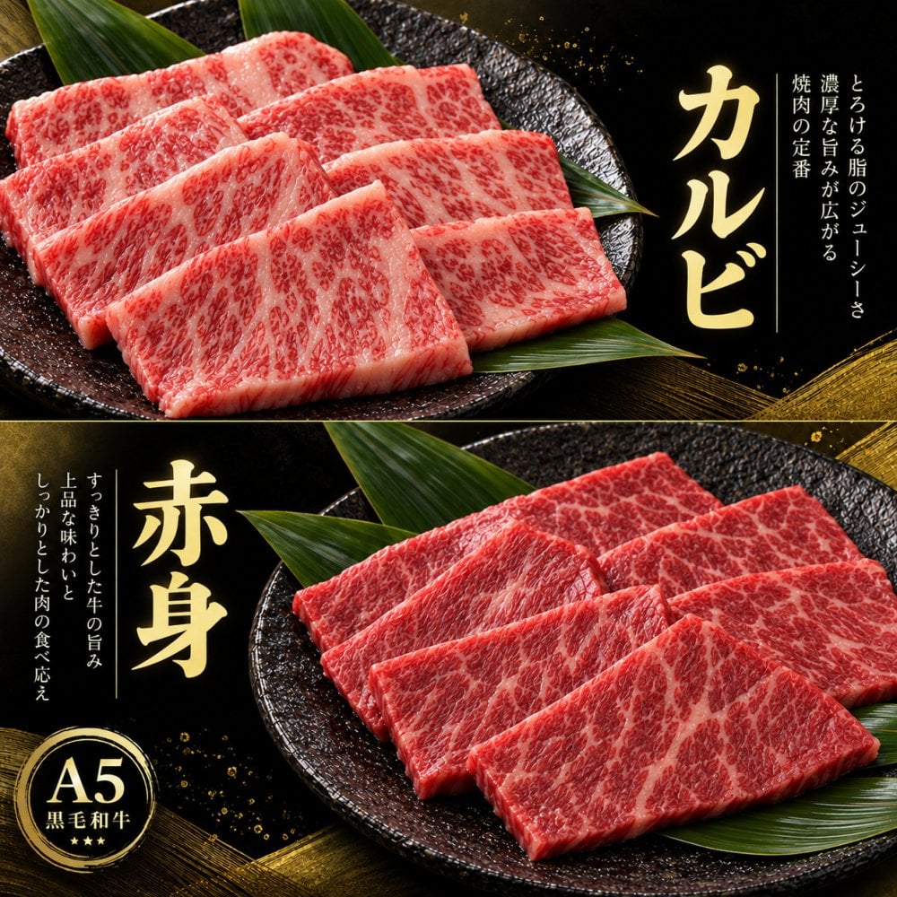 A5黒毛和牛 薄切り4種と焼肉4種 食べ比べ800g 2パック すき焼き 焼肉 肉ギフト