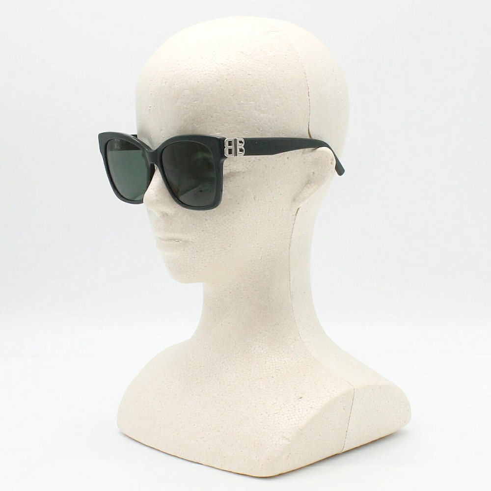 バレンシアガ BALENCIAGA サングラス アジアンフィット UVカット アイウェア ウェリントン BB0102SA-014 メンズ レディース ユニセックス グリーン 海外正規品
