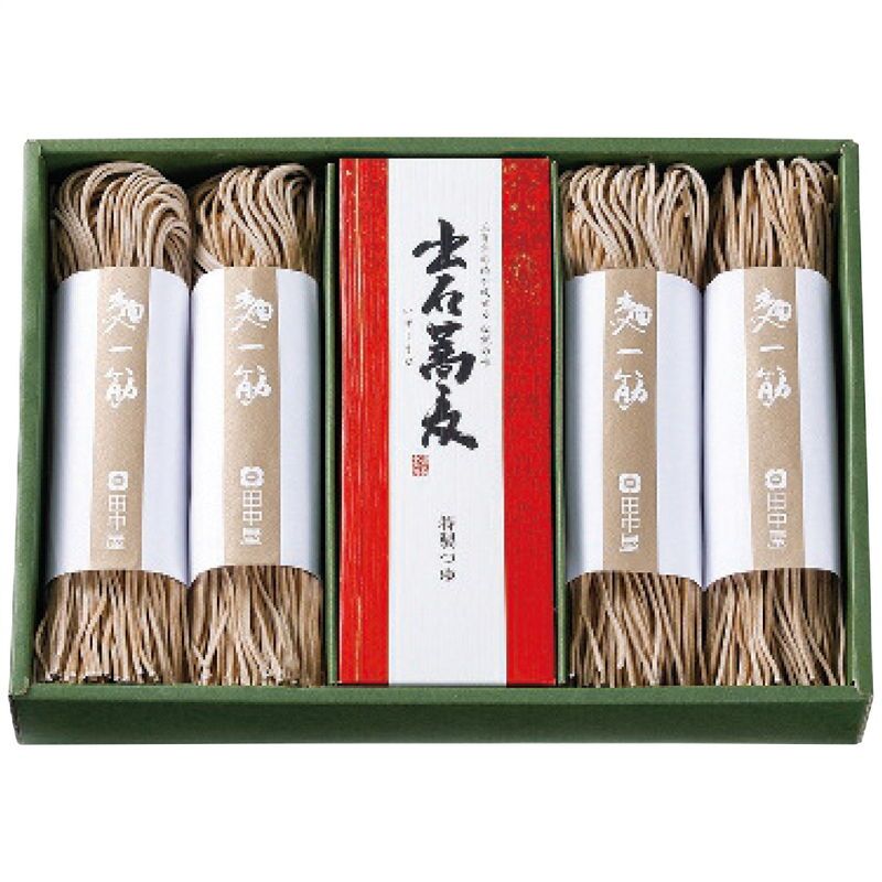 お歳暮・冬ギフト 田中屋食品 出石そば半なま8人前つゆ付き (ST-660) ※送料無料(北海道・沖縄・離島への配送不可)