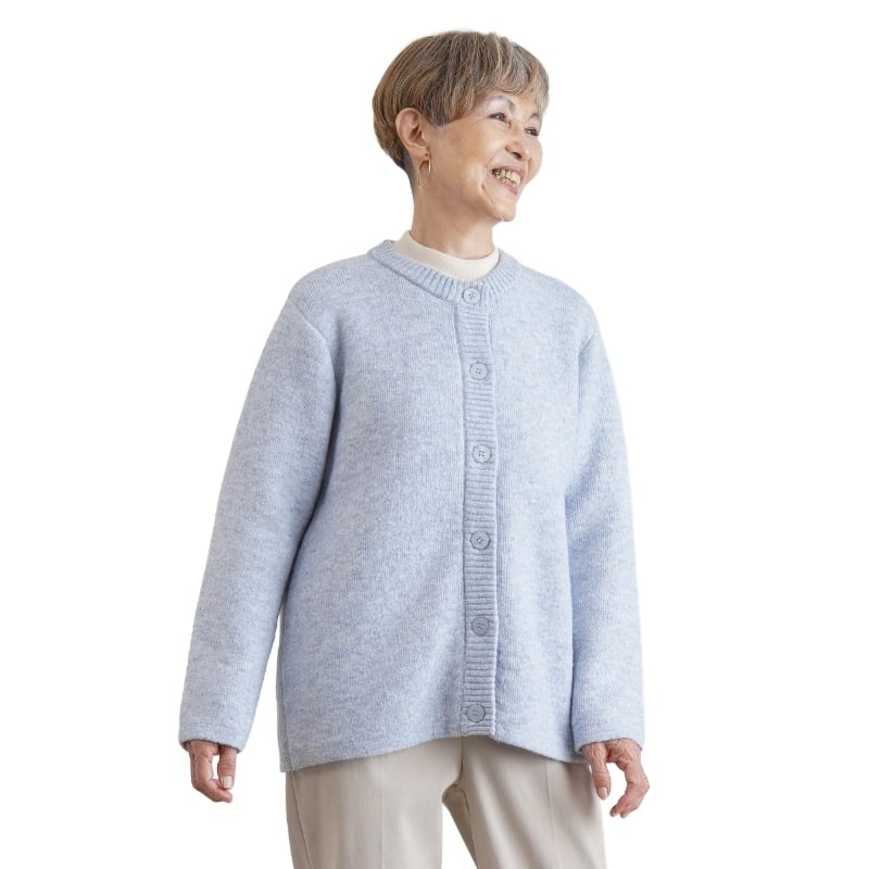シニアファッション レディース 80代 70代 60代 90代 秋冬 あったか [CW] もちもちニット 裏シャギー ゆったり カーディガン おばあちゃん 服 誕生日 プレゼント 婦人服 女性 ハイミセス ミセス 祖母 お年寄り 老人 高齢者（csf-ft7-cw0110）