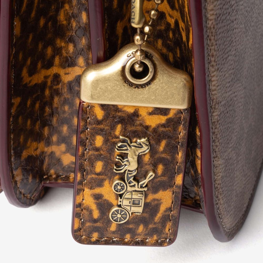 コーチ COACH IDOL BAG アイドル バッグ シグネチャー キャンバス スネークスキン ディテール CM551 ショルダーバッグ ハンドバッグ レディース バッグ