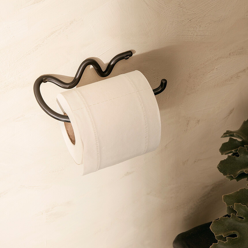 ferm LIVING ファームリビング トイレットペーパー ホルダー Curvature トイレットペーパーホルダー真鍮 おしゃれ タオルハンガー 真鍮製 ウォールハンガー 北欧 雑貨 インテリア ブランド おすすめ うねうね