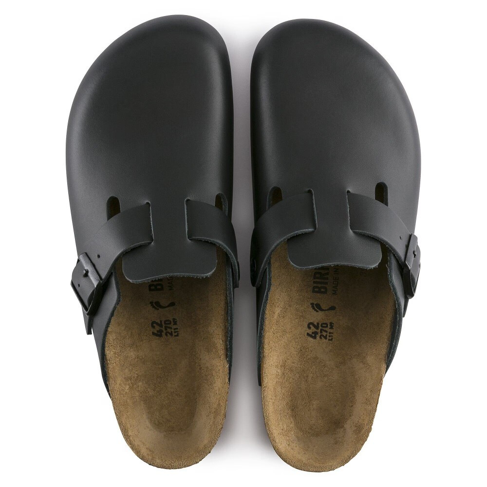 ビルケンシュトック ボストン ナロー幅 レディース レザー サンダル クロッグ サボ BIRKENSTOCK Boston 0060193 黒 ブラック