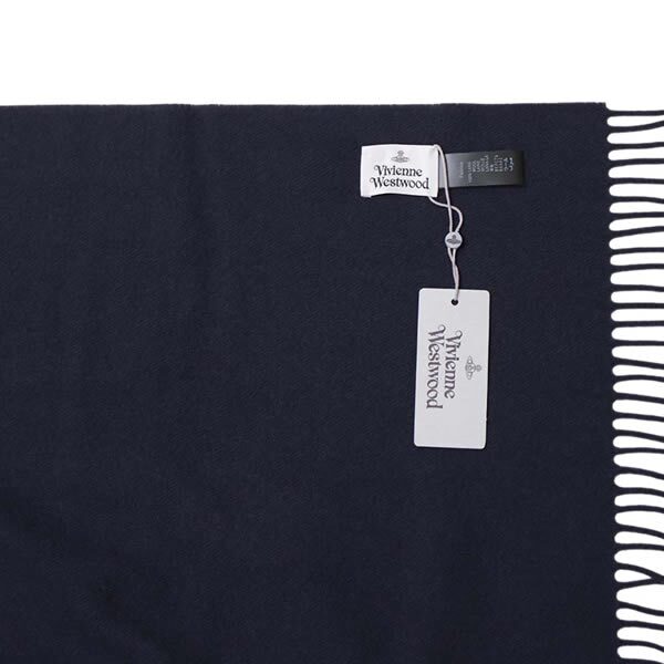 ヴィヴィアンウエストウッド VIVIENNE WESTWOOD マフラー NURIA STOLE 8103013J-W010X-K410-NAVYBLUE ユニセックス ネイビーブルー