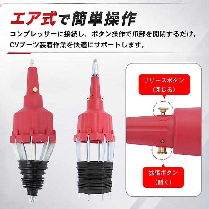 CVブーツエキスパンダー CVブーツ拡張器 CVブーツチェンジャー 変換継手つき 最大拡張径120ミリ 米国式 欧州式 英国式 普通車 トラック ゴト車 自動車整備 ピット 足まわり 新発売 新商品