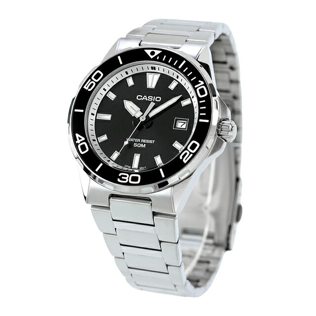 カシオ チープカシオ CASIO スタンダード クォーツ 電池式 MTD-145D-1AV 海外モデル メンズ チプカシ 腕時計 ブランド アナログ ブラック 黒