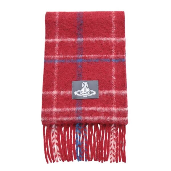 ヴィヴィアンウエストウッド マフラー Vivienne Westwood CHUNKY CHECK 8103014F-W01MO-H401 ユニセックス RED レッド チェック柄