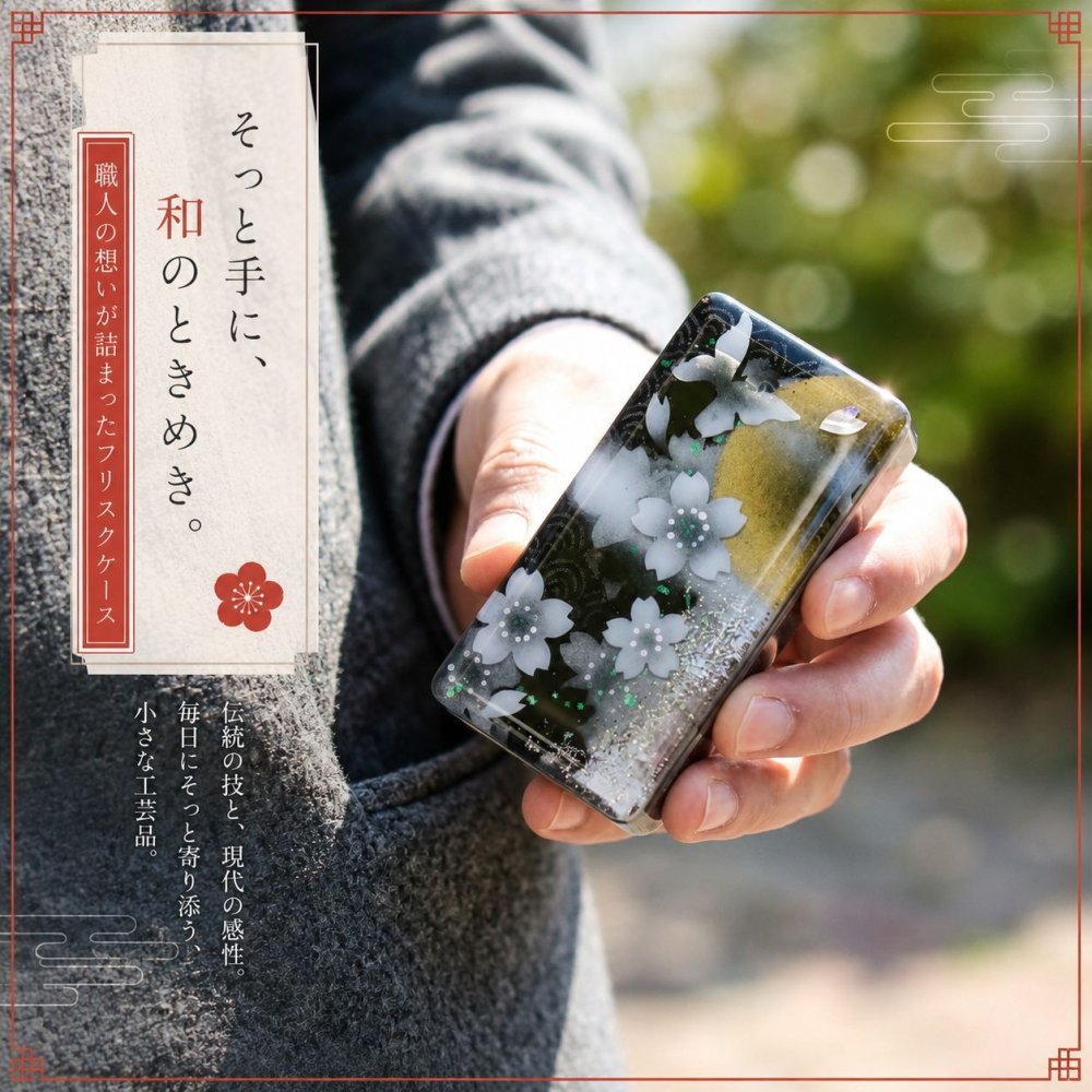 職人の手作り！和柄ペアFRISKケース「異」フリスク タブレット ミント 名入れ 職人 手作り ハンドメイド 送料無料 伝統工芸 桜 和モダン 和柄 和風 和雑貨 ギフト プレゼント 贈り物