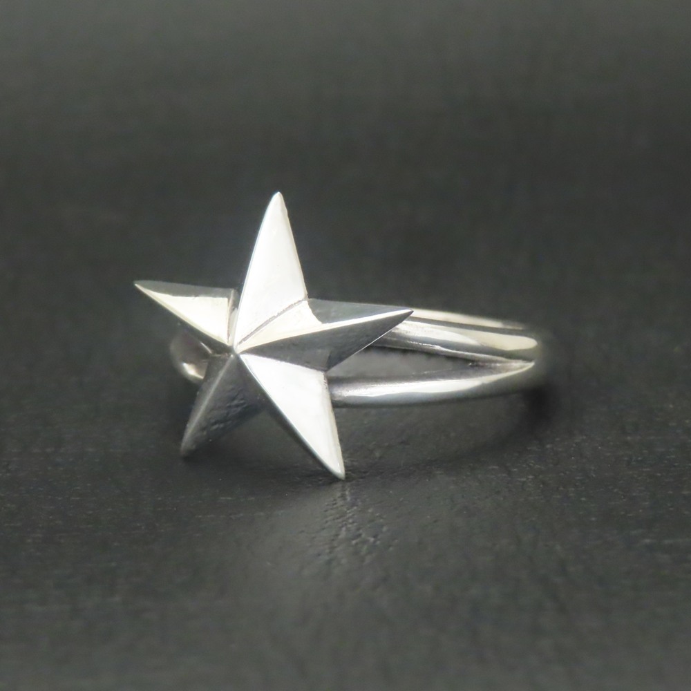 スターリング 指輪 シルバー925 【刻印無料】スター 星 リング シルバーアクセサリー メンズ レディース ユニセックス スターリングシルバー 誕生日 クリスマス プレゼント 贈り物 ギフト 母の日 ハンドメイド 箱入り ジュエリーボックス Grand Galleria グランドガレリア