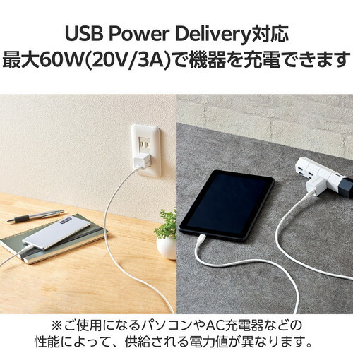エレコム MPA-CCSSM20WH USB Type-C(TM)ケーブル シリコンメッシュタイプ 2.0m