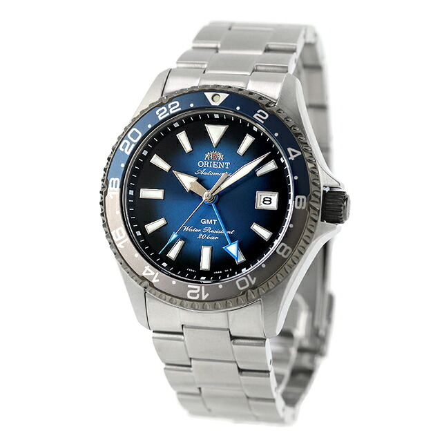 オリエント スポーツ マコ GMT 自動巻き 腕時計 ブランド メンズ 数量限定 ORIENT SPORTS RN-BC0005L アナログ ブルー