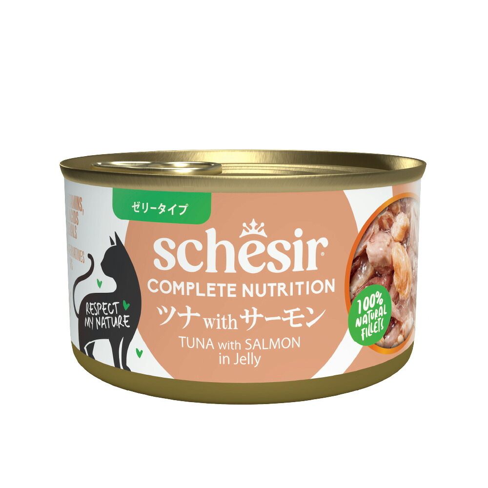 Schesir シシア ツナwithサーモン 猫缶 キャットフード 85g×12個