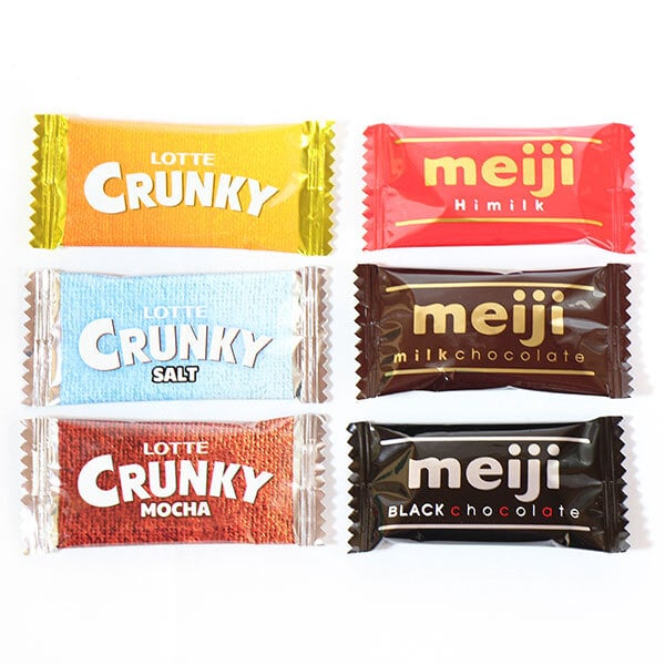 (全国送料無料)お菓子 詰め合わせ 明治・ロッテ 人気チョコレート 食べ比べセット（計30コ）（ミルク・ハイミルク・ブラック・クランキー）メール便 (omb10132z)【送料無料 詰め合わせ おやつ 小袋 個包装 お試し