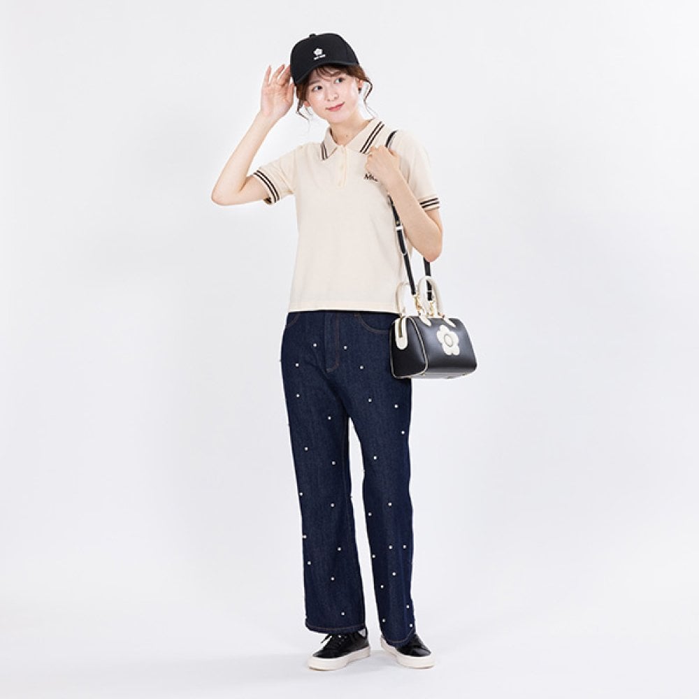 【公式】MARY QUANT マリークヮント デイジークラシカル ミニボストン [ブラック/ブラック×ホワイト/ベージュ] バッグ 