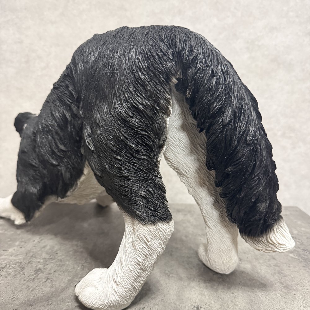 犬 置物 大きい じゃれるボーダーコリー 特大 横幅63cm woobia ウービア かわいい おしゃれ ガーデン インテリア オブジェ 巨大 可愛い プレゼント 北欧 玄関 雑貨 動物 モダン 面白い 庭 ギフト 屋外 家 リアル 玄関先 ガーデンオーナメント