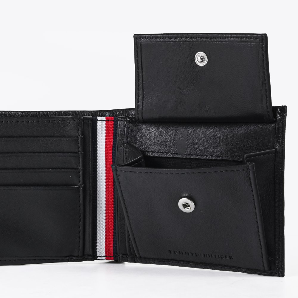 高品質ヨーロッパ輸入モデル トミーヒルフィガー 二つ折り財布 小銭入れ付き CORP CC AND COIN メンズ レディース ブラック AM0AM14779 BDS BLACK ウォレット 折財布 送別会 誕生日 結婚祝い 結婚式 彼氏 息子 夫 男性 名刺入れ 高級 母の日【スペシャルラッピング660円(別売り)】 即日発送 彼氏 財布 ホワイトデー
