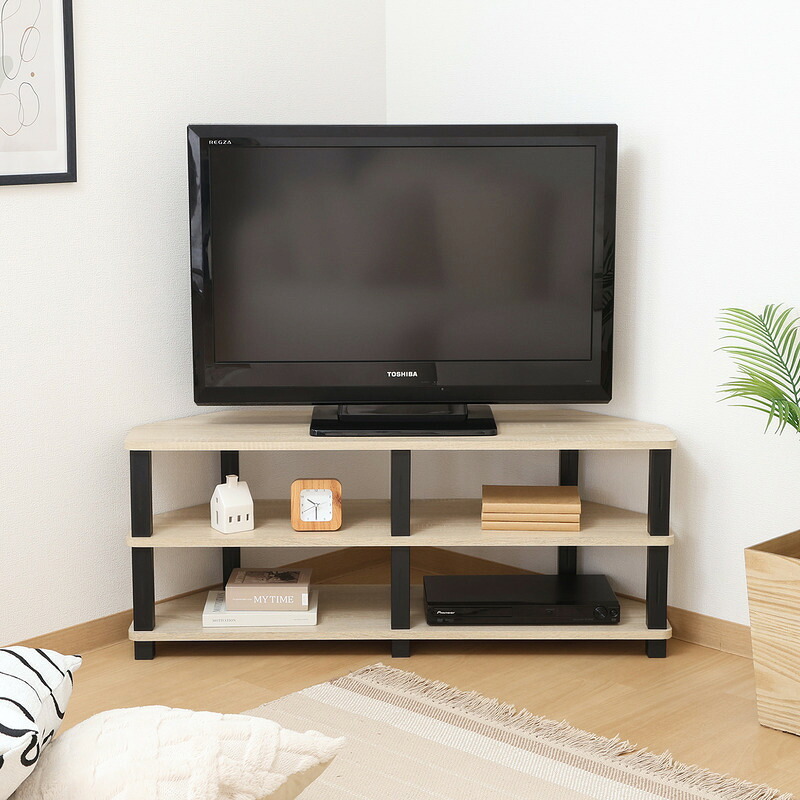 フィット コーナーTV台 オーク オーク・オーク ホワイト 2色展開 テレビ台 ローボード リビング収納 テレビボード おしゃれ シンプル 新生活 家具 インテリア 不二貿易