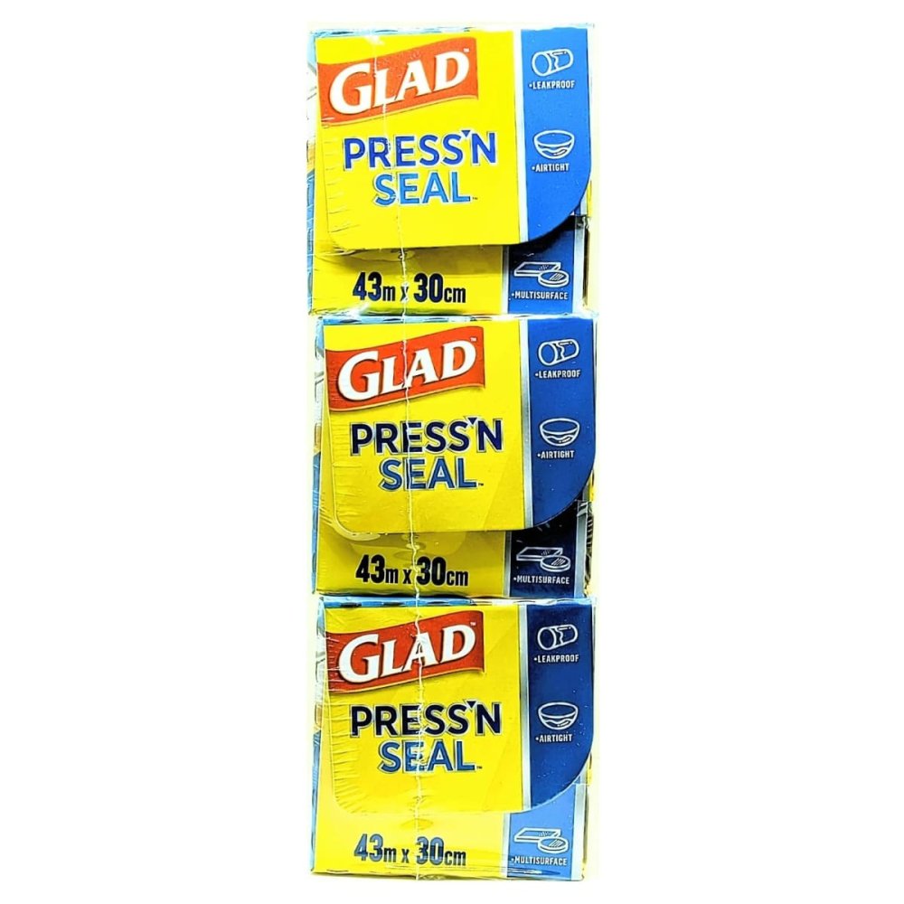 GLAD （グラッド）プレス&シール　保存用高密閉ラップ　30cm×43m　電子レンジ、冷凍対応　BPAフリー　#1871639　キッチン　キッチン消耗品