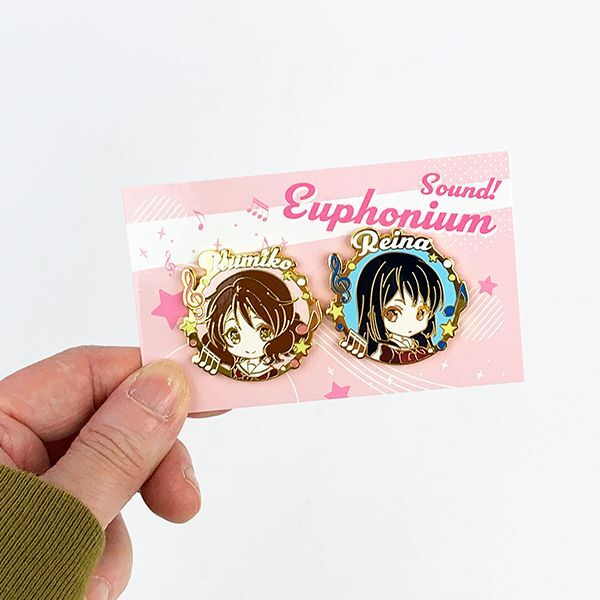 響けユーフォニアム 久美子 麗奈 ピンバッジセット 久美子＆あすか 響け！ユーフォニアム キャラ アニメ グッズ(MCOR)