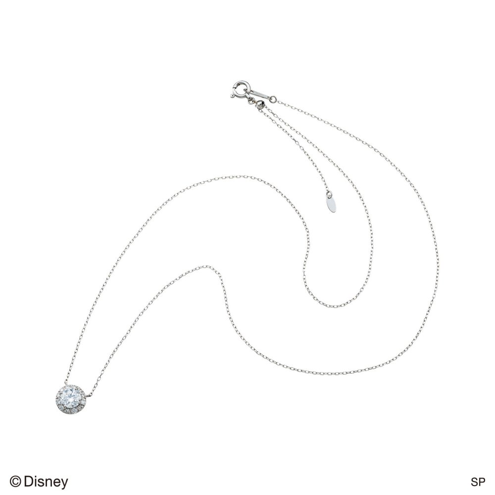 【受注生産品】【送料無料】シンデレラ ダイヤモンド ネックレス 一粒ダイヤモンド 0.5カラット ディズニー ヘイロー レディースネックレス プラチナ ラボダイヤ ラボグロウンダイヤモンド disney プリンセス ブランド かわいい アクセサリー 10代 20代 30代 40代 50代 レディース 女性 誕生日 記念日 プレゼント 母の日 white clover ホワイトクローバー