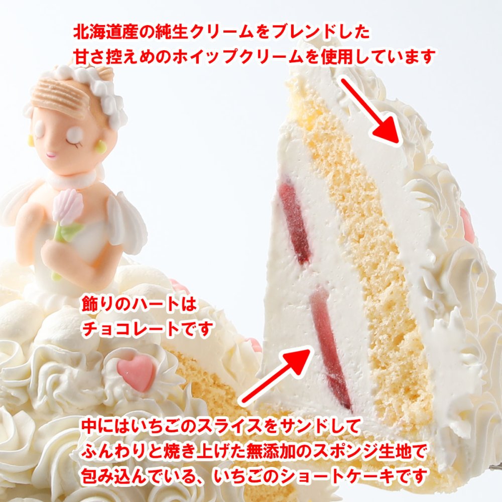 Xmas限定ホワイトプリンセスケーキ・プリンセスケーキ5号15cm(3～4人前)　2026 クリスマス