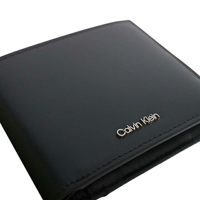 カルバンクライン CALVIN KLEIN RAISED EW BILLFOLD WITH COIN 二つ折り財布 二折財布 lv04d1163g-ub1 メンズ BLACK