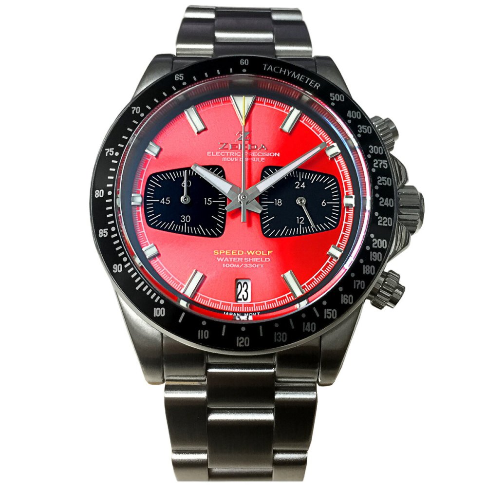 ジーダ ZEEDA スピードウルフ SPEED-WOLF GT-RED 腕時計 メンズ メカニカルクォーツ クロノグラフ SPW-GRD