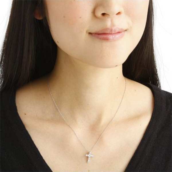 純プラチナ ダイヤモンド ネックレス 0.5ct クロス ペンダント プラチナ Pt999 十字架 ダイヤ ダイヤネックレス 天然ダイヤモンド レディース ジュエリー アクセサリー ギフト プレゼント 妻 彼女 記念日 誕生日
