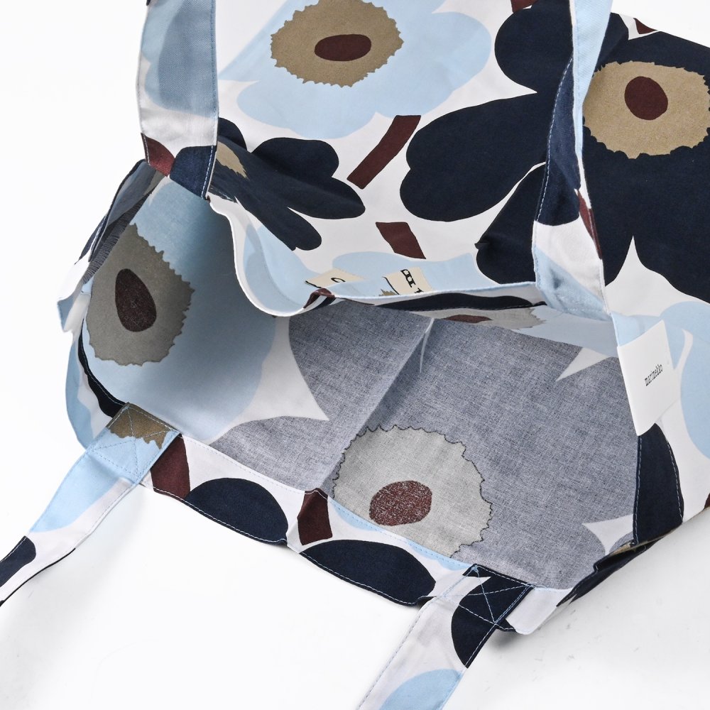 マリメッコ marimekko トートバッグ ピエ二 ウニッコ ブルーベリー ホワイト コールドブルー 76025 076025 145 北欧雑貨 北欧デザイン 送別会 誕生日 お中元 結婚祝い 結婚式 高級 父の日 母の日【スペシャルラッピング660円(別売り)】 ホワイトデー ネコポス
