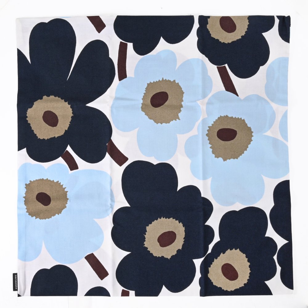 マリメッコ marimekko クッションカバー 50×50cm ピエ二 ウニッコ ホワイト ブルーベリー ブルー ダークブラウン 76024 076024 145 ヌードクッション別売り 北欧雑貨 北欧デザイン 送別会 誕生日 お中元 結婚祝い 結婚式 高級 父の日 母の日【スペシャルラッピング660円(別売り)】 ホワイトデー ネコポス