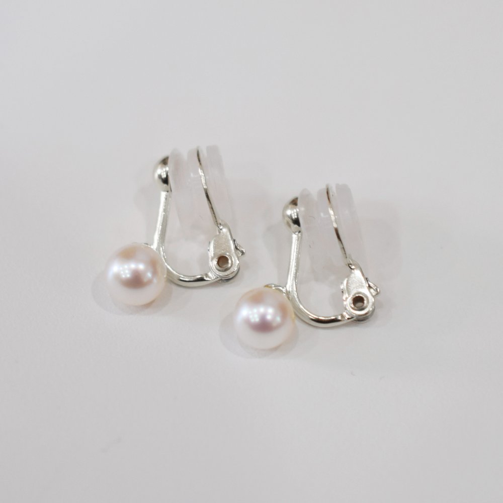 ［pearl594］6mm - 6.5mm ピアス あこや真珠 熊本 天草 本真珠 シンプル イヤリング ブラタイプ
