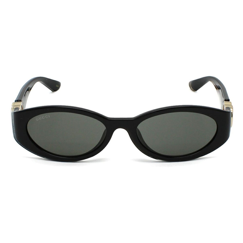 グッチ GUCCI サングラス アジアンフィット アイウェア UVカット オーバル GG1662SA-001 メンズ レディース ユニセックス ブラック+グレー 国内正規品