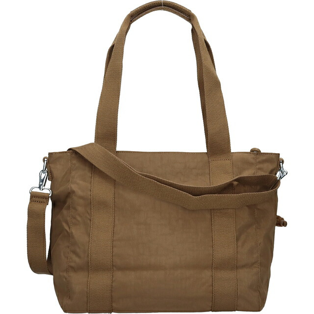 キプリング トートバッグ レディース ブランド Kipling アッセーニ S ロゴ ワンポイント 無地 2WAY KI4400-1NA Smooth Khaki