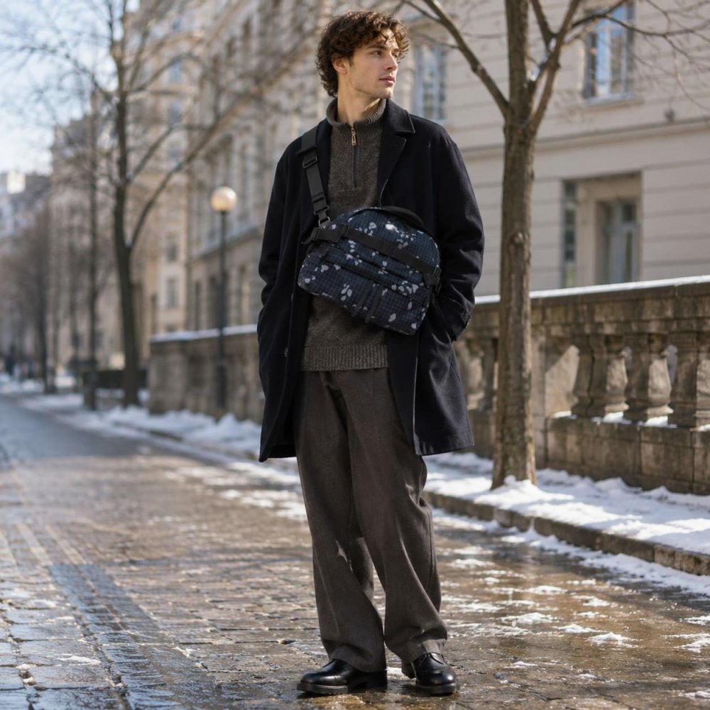 snowpeak Reflective Night Camo Bag ボディバッグ ウエストバッグ 大容量 普段使い 使いやすい レディース メンズ ギフト プレゼント グレー 100261sb04