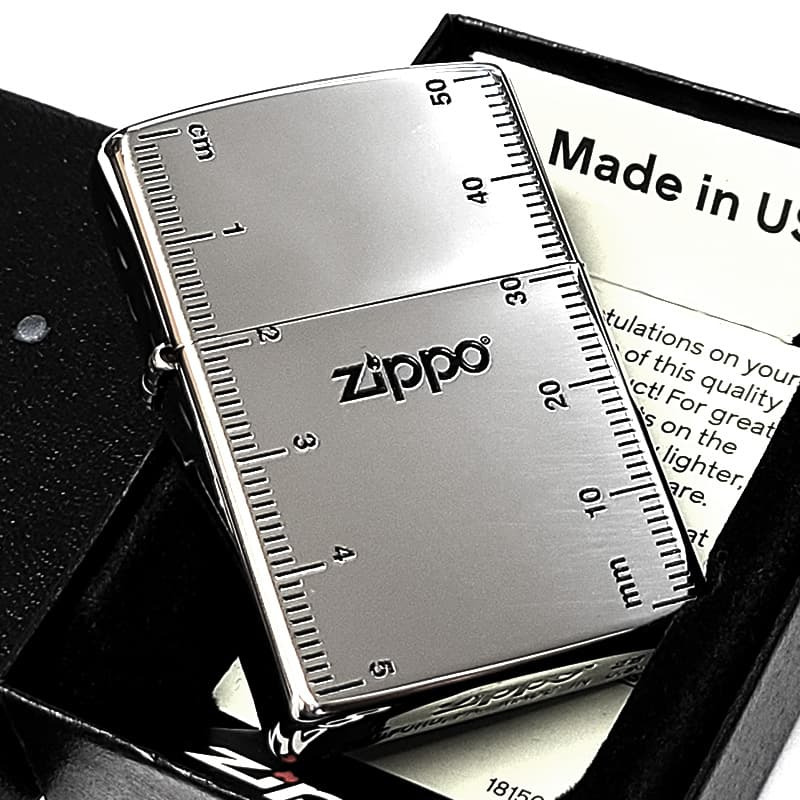 ZIPPO ライター シルバー 定規 アンティークニッケル 古美仕上げ 銀 ジッポ ロゴ おしゃれ かっこいい メンズ ギフト プレゼント