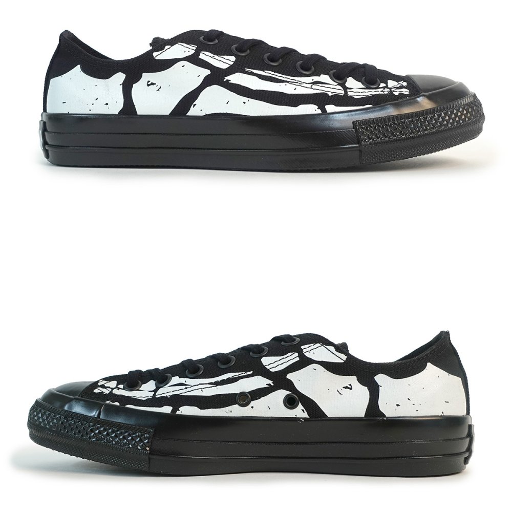 コンバース CONVERSE スニーカー メンズ レディース ローカット キャンバス オールスター AGED ボーンプリント OX ブラック ALL STAR AGED BONEPRINT OX
