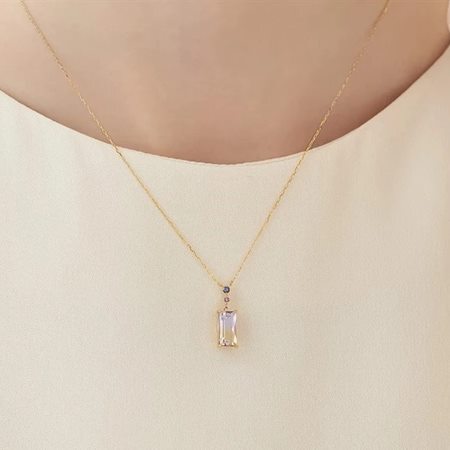 【無料ラッピング】  ヨンドシー 4℃ 2月誕生石 K10イエローゴールド ネックレス バイカラークォーツ アメシスト ブランド 正規品 新品 ギフト プレゼント 人気 おすすめ 誕生日 記念日 クリスマス 送料無料