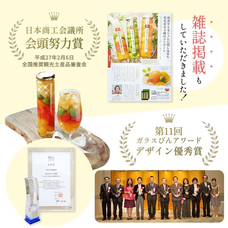お中元 御中元 夏ギフト プレゼント 果実の宝石箱 フルーツコンポート3本セット 高級 フルーツ ギフト 人気 ゼリー 詰め合わせ オシャレ スイーツ 誕生日プレゼント 贈答用